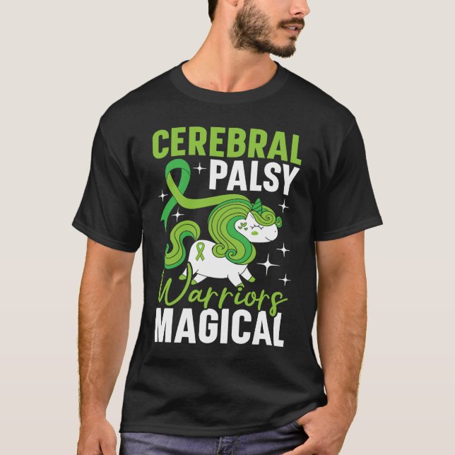 Camiseta Cerebral Palsy Warriors Are Magical Unicorn  CP (Frente)