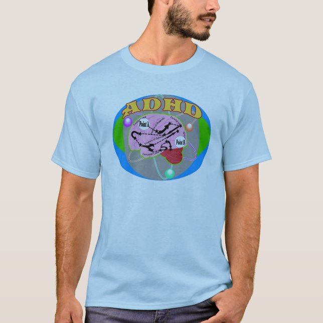 Camiseta Cérebro com ADHD (Frente)