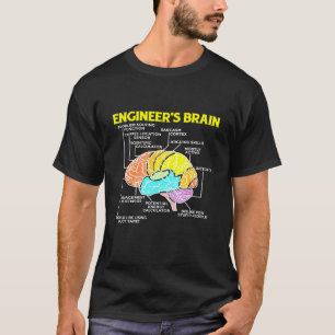 Camiseta Cérebro de Engenheiros Estudante de Engenharia Mec