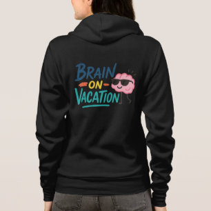 Camiseta Cérebro de Férias Design Retrô Divertido Legal R