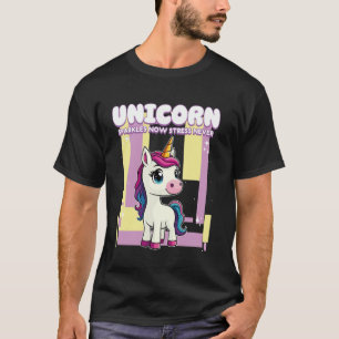 Camiseta Cérebro de Unicórnio Agora Estresse Nunca Unicórni