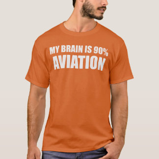 Camiseta Cérebro é 90 Garota da aviação