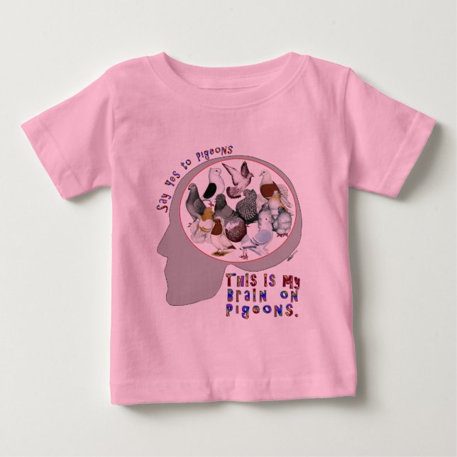 Camiseta Cérebro Em Pombos (Frente)