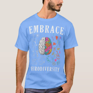 Camiseta Cérebro Embraçar ADHD Autismo ASD, Embraçar Neurom