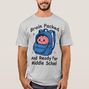 Camiseta “Cérebro Empacotado e Pronto Para o Ensino Médio” 