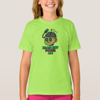 Camiseta Cérebro não encontrado - Cabeçalho de erro WiFi
