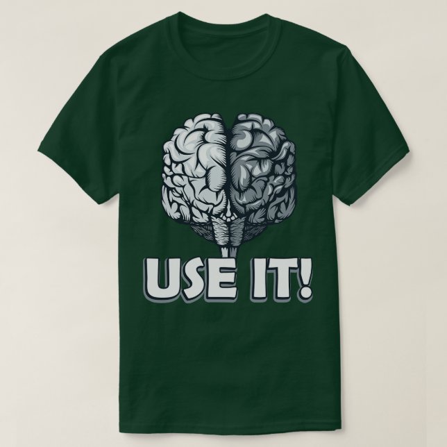 Camiseta Cérebro Usa Humor De Sarcasmo (Frente do Design)