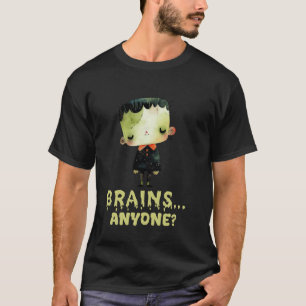 Camiseta Cérebros Alguém Bonito Zumbi Aquarela Morto Kawaii
