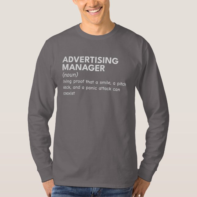 Camiseta Cérebros de marketing, Estilo Sarcástico (Frente)