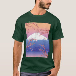 Camiseta Cereja Bonito de Flor Rosa Sakura Japonesa