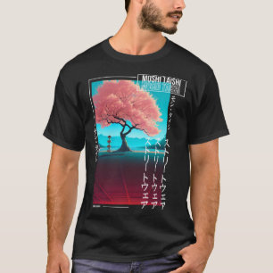 Camiseta Cereja japonesa floresce Streetwear Aestética Fash