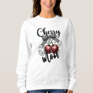 Camiseta Cereja Mãe Legal Vermelha Cerejas Disco Xadrez Arc