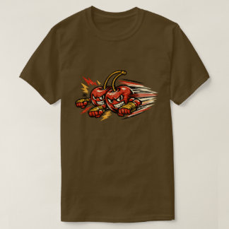 Camiseta Cereja Twin Striker — Duo Lutador Retro Vintage 