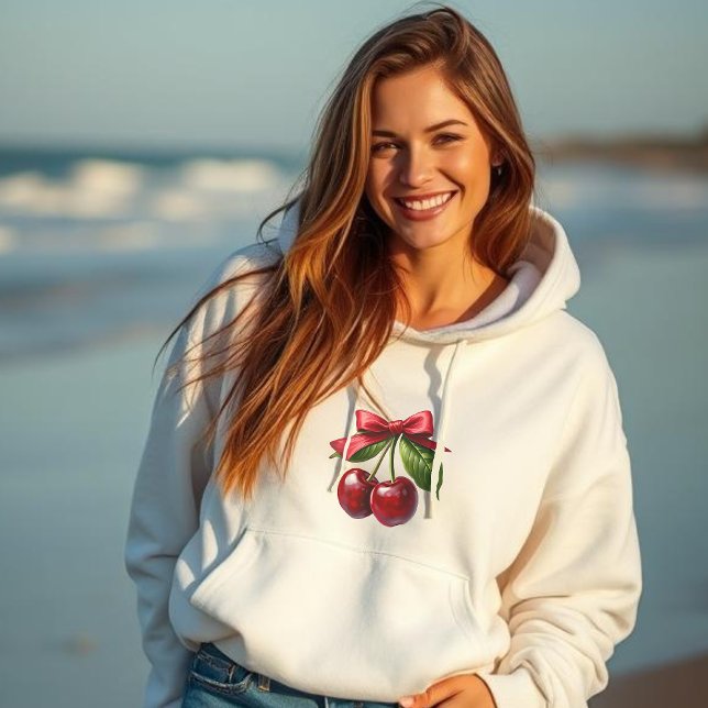 Camiseta Cerejas Com Um Arco (Cherries with a bow, Hoodie)