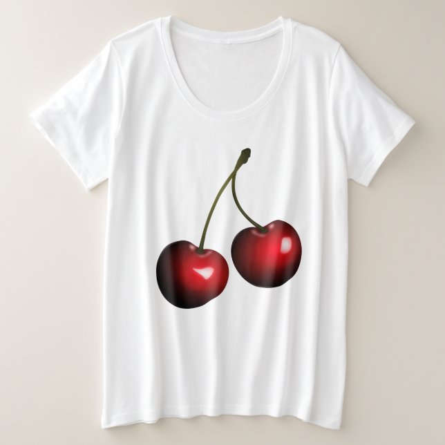 Camiseta Cerejas doces frescas (Frente do Design)