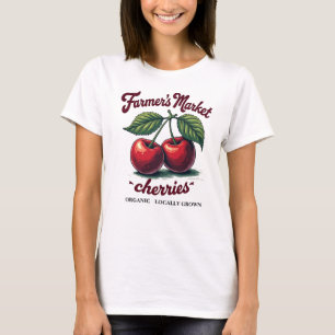 Camiseta Cerejas Orgânicas - Cultivadas Localmente E Doces