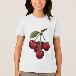 Camiseta Cerejas Vermelhas Lindas mamãe pegou Cerejas Doces