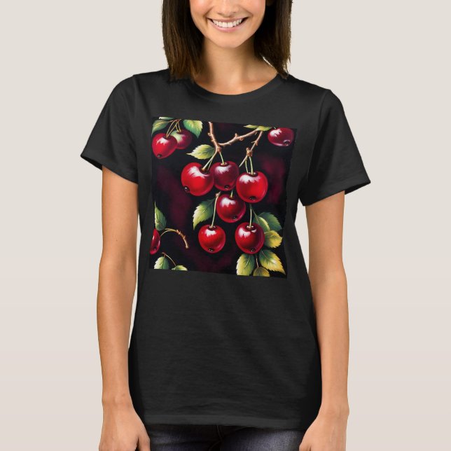 Camiseta Cerejas Vermelhas Retro (Frente)