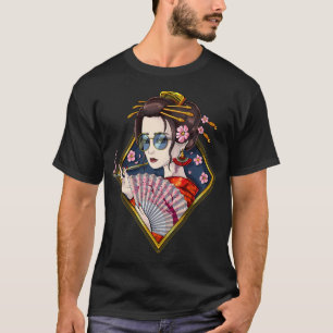 Camiseta Cerejeira Flor Geisha Japonesa
