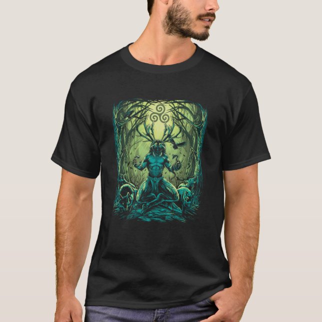 Camiseta Cernunnos Celtic Folklore Pagan Irish Mythology (Frente)