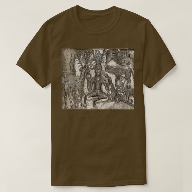 Camiseta Cernunnos Celtic Horned God Pagan Tee (Frente do Design)