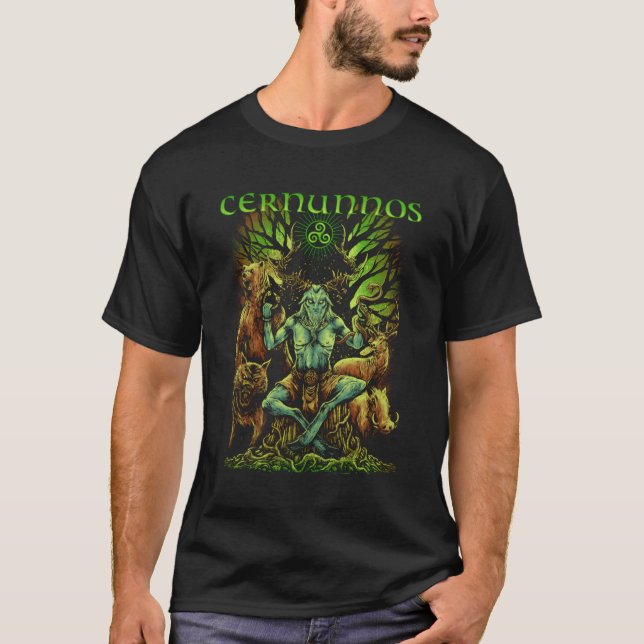 Camiseta Cernunnos Celtic Mythology Pagan Irish Deus (Frente)
