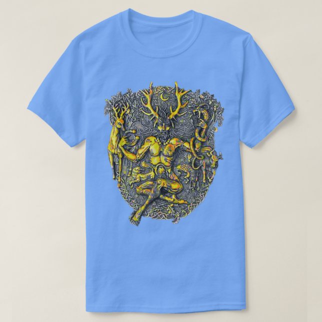 Camiseta Cernunnos Deer Horned Celtic Deus (Frente do Design)