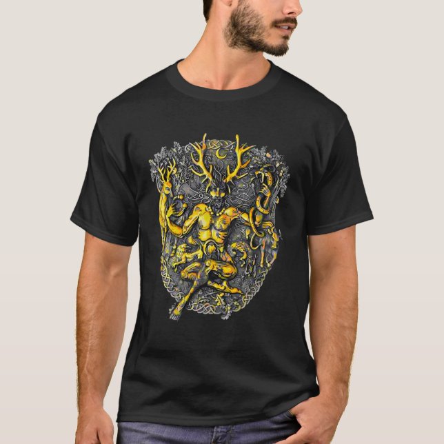 Camiseta Cernunnos Deer Horned Celtic Deus (Frente)