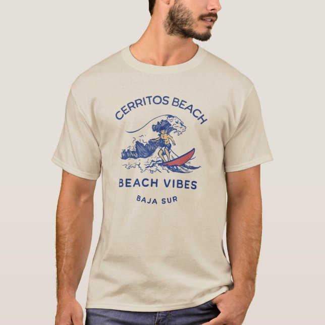 Camiseta Cerritos Beach Mexico Beach vibes Surfer (Frente)