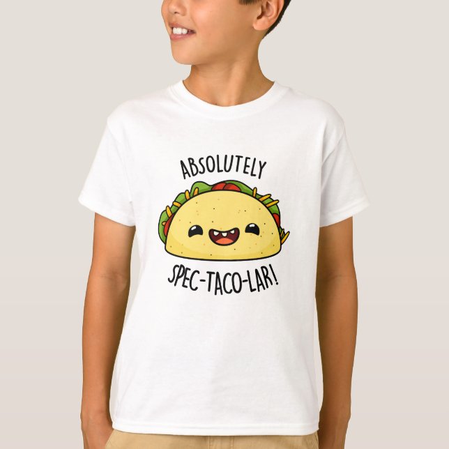 Camiseta Certamente Spec-Taco-Lar Funny Taco Pun (Frente)