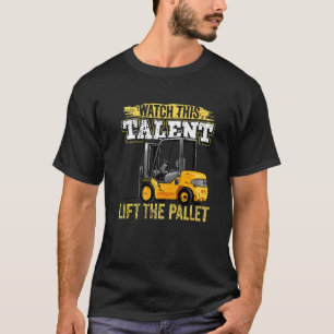 Camiseta Certi acionada com empilhadeira de condutor
