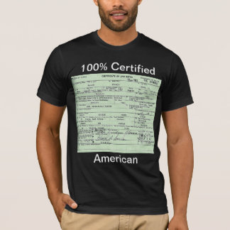 Camiseta Certidão de nascimento de Obama