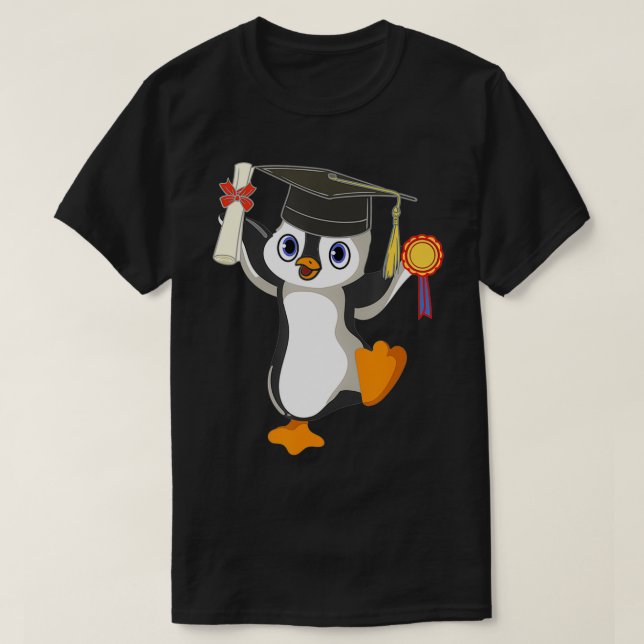 Camiseta Certificado De Boné de formatura De Dança De Pingu (Frente do Design)