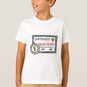 Camiseta Certificado de Pai do Ano prêmio do Dia dos Pais