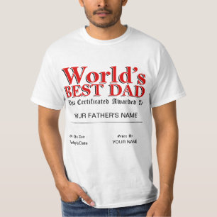 Camiseta Certificado do pai do mundo o melhor