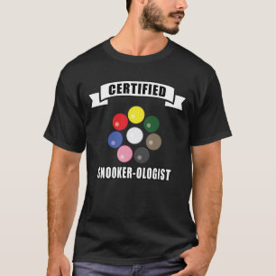 Camiseta Certificado Snooker-ólogo - Design Divertido