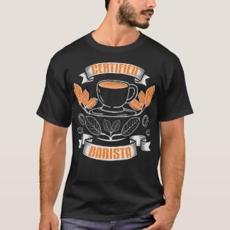Camiseta Certified Barista Vintage Coffee Cappuccino