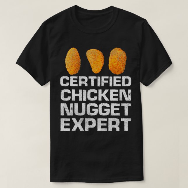 Camiseta Certified Chicken Nugget Epert Funny Chicken Nugge (Frente do Design)