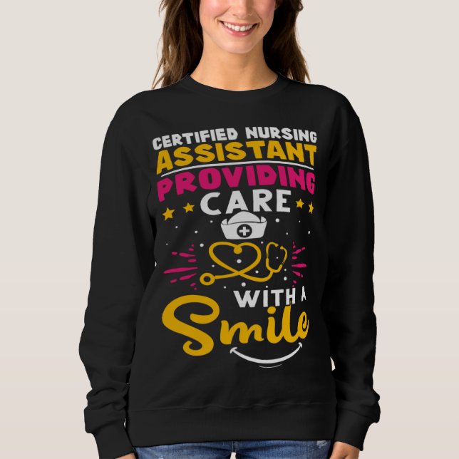 Camiseta Certified Nursing Assistant Providing Care with a  (Frente)