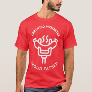 Camiseta Certified Pitmaster Orud Padre Funny Dia de os pai