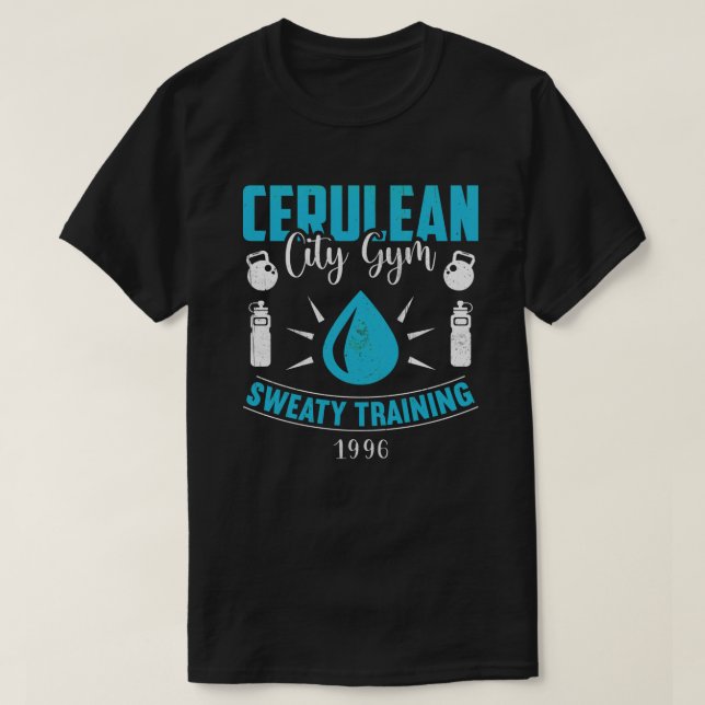 Camiseta Cerulean City Gym - Treinamento suado .png (Frente do Design)