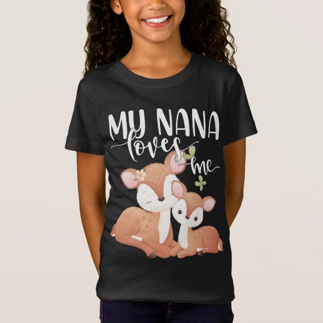 Camiseta Cerva e Corça Minha Nana Me Ama (Frente)