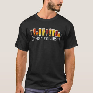 Camiseta Cerveja Artesanal de Diversidade de Bebida de Cerv