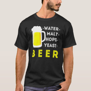 Camiseta Cerveja artesanato E Saltos De Malte De Cabelo Ou