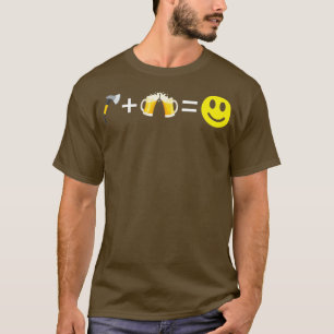 Camiseta Cerveja Ax Jogando Feliz Rosto Chapeleiro Amantes