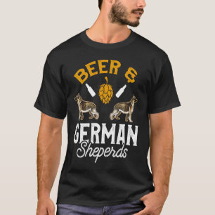 Camiseta Cerveja Backprint e pastores alemães