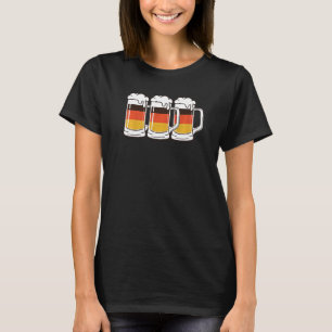Camiseta Cerveja bandeira da Alemanha caneca de cerveja da