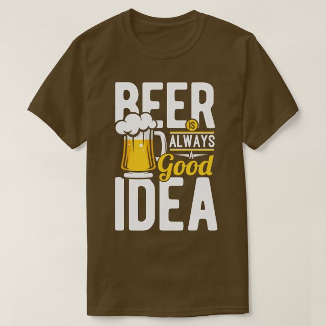 Camiseta Cerveja boa ideia (Frente do Design)
