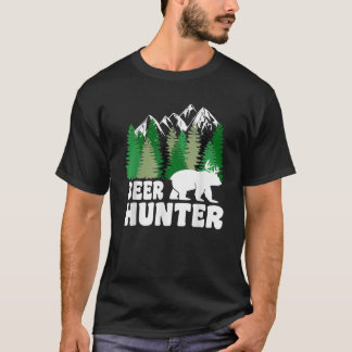 Camiseta Cerveja Caçadora Engraçado Urso Cerveja-Lo