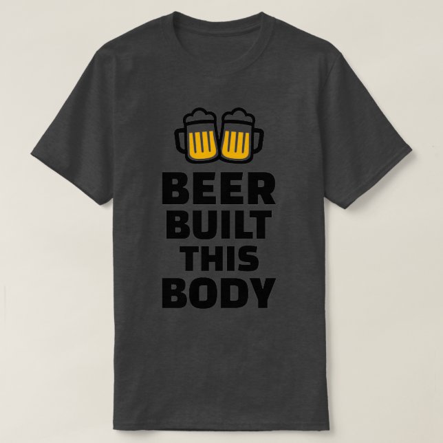 Camiseta Cerveja construiu este corpo 2 (Frente do Design)